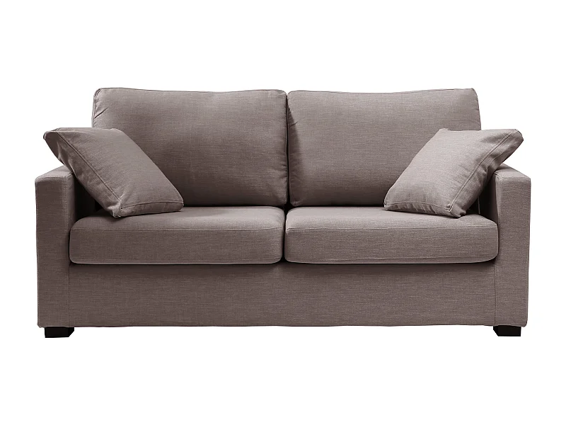 Convertible 14 cm HR 35kg/m³ canapé 3 pl LYS 185 cm tissu Tradition Taupe - Fab. France