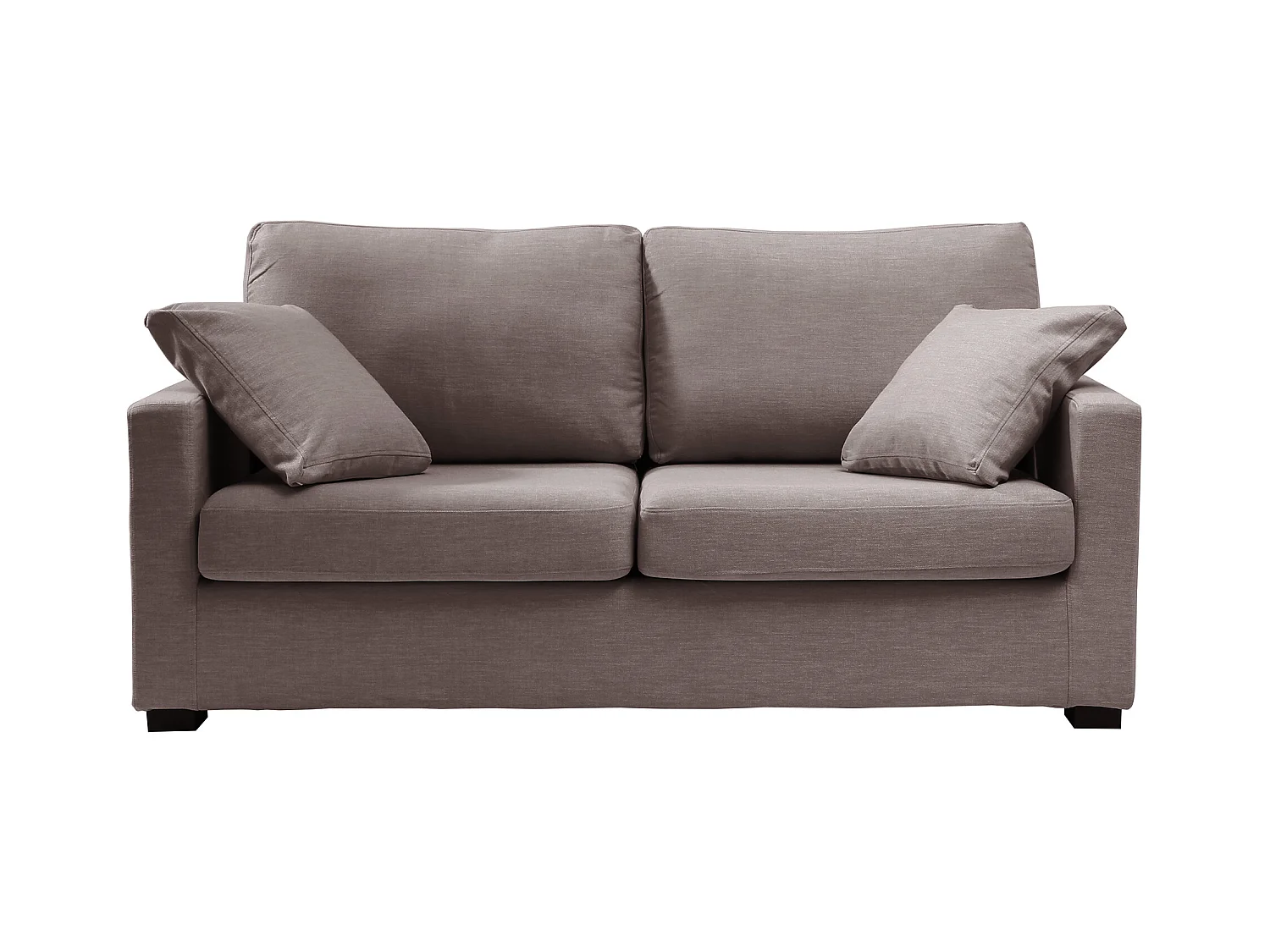 Convertible 14 cm HR 35kg/m³ canapé 3 pl LYS 185 cm tissu Tradition Taupe - Fab. France