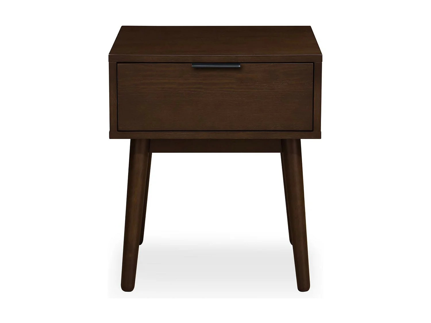 Mesilla de noche contemporánea de chapa de hevea con cajón PILOTE