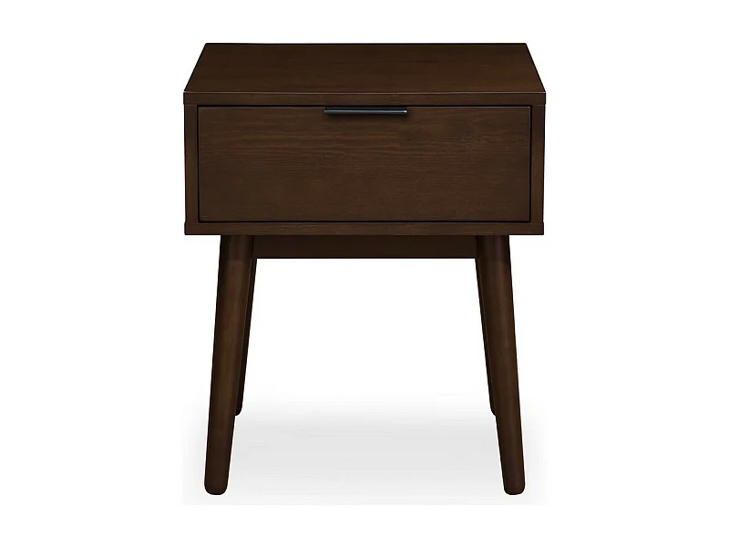 Comodino contemporaneo in impiallacciatura di hevea con cassetto PILOTE