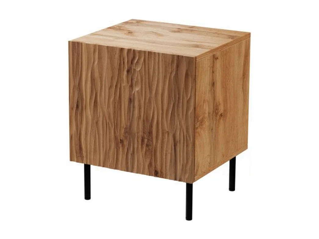 Table de chevet design décor chêne wotan Mokt (x2)
