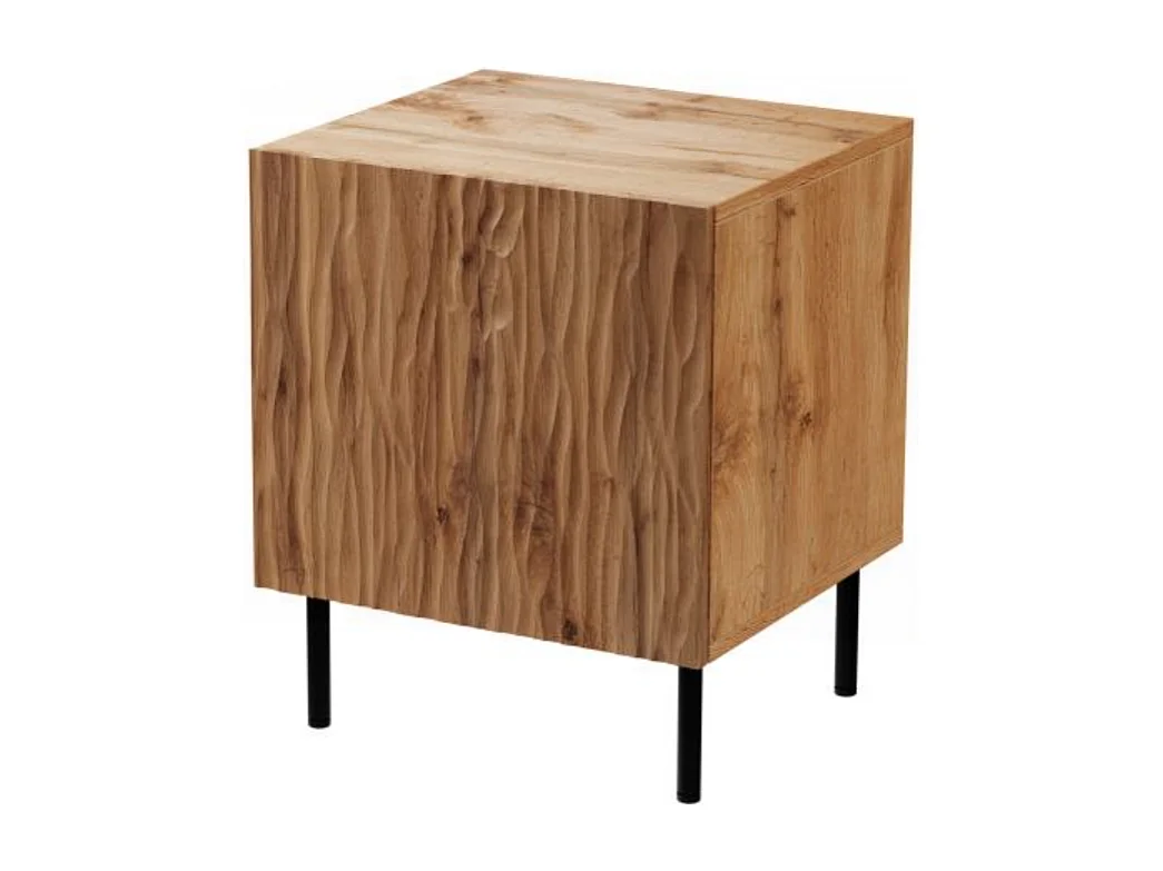 Mesilla de noche de diseño, roble wotan Mokt (x2)