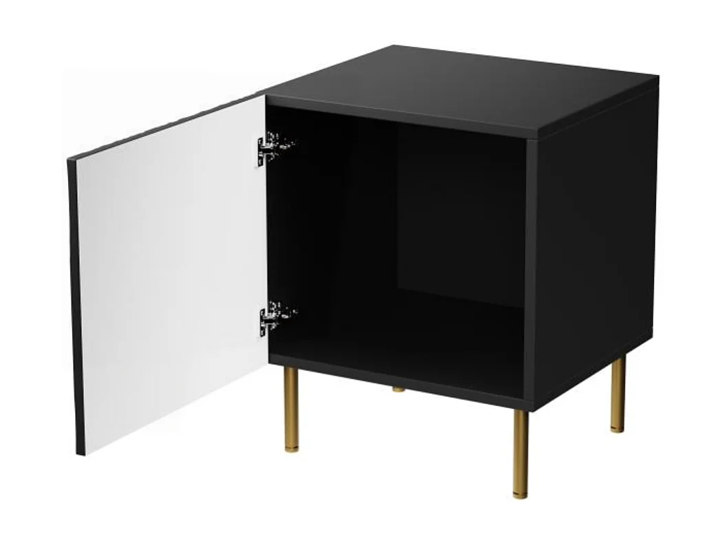 Table de chevet design noir mat Mokt (x2)
