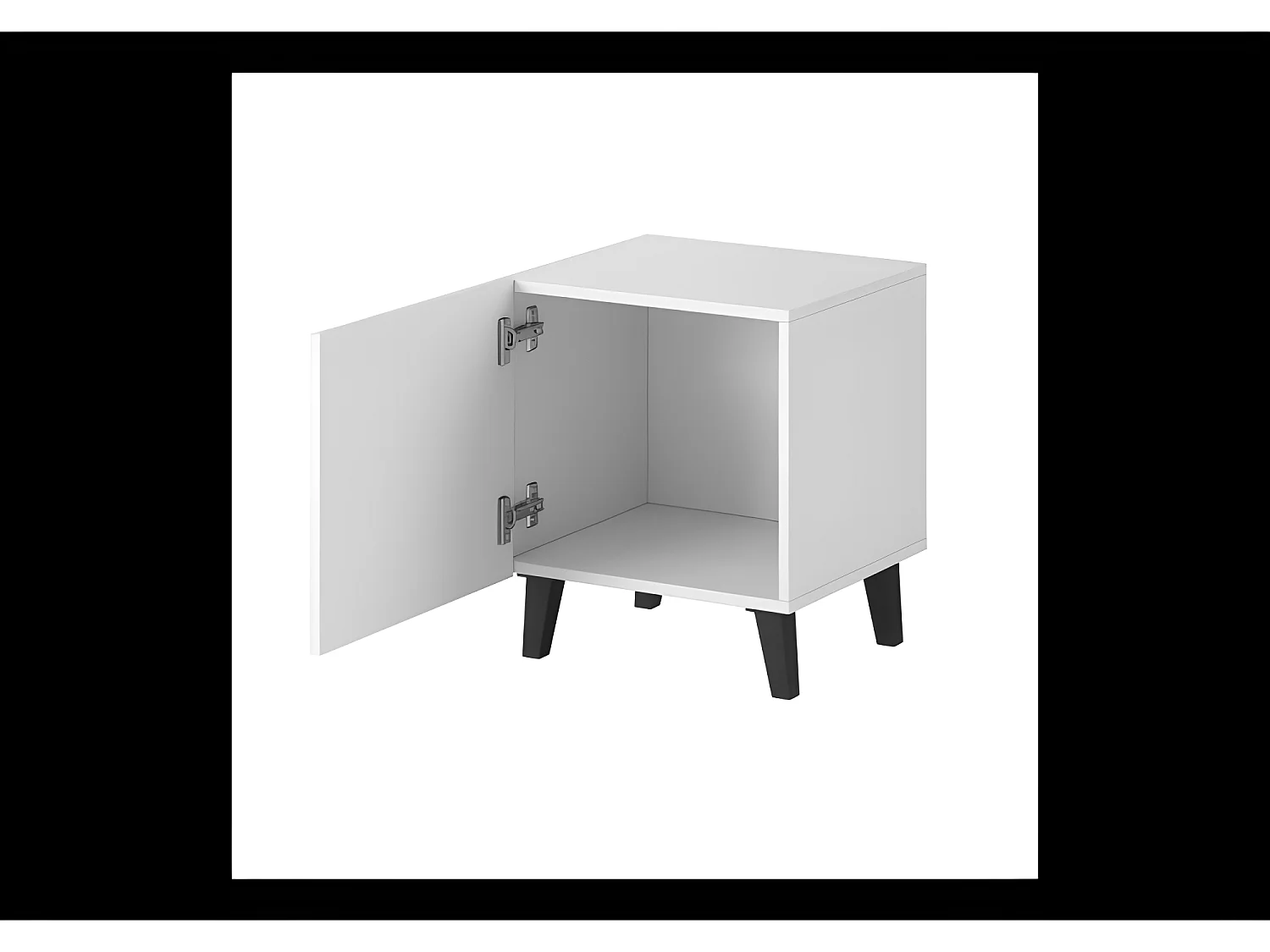 Set di 2 comodini di design Gustave bianco opaco a cubo