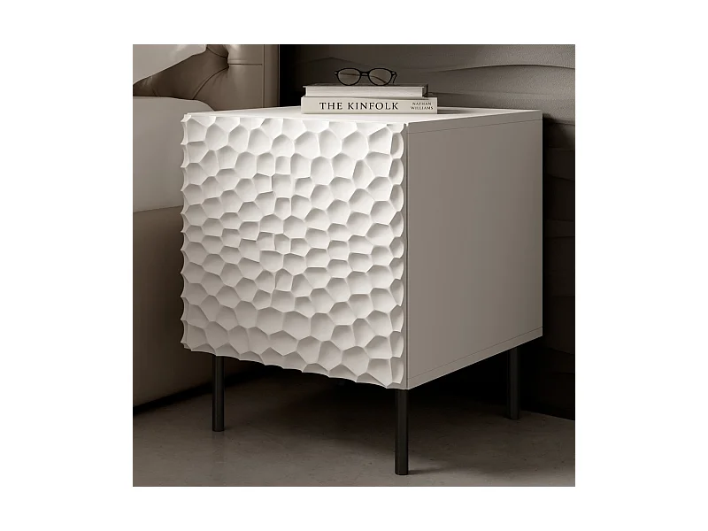 Comodino design Sumoc bianco opaco (x2)