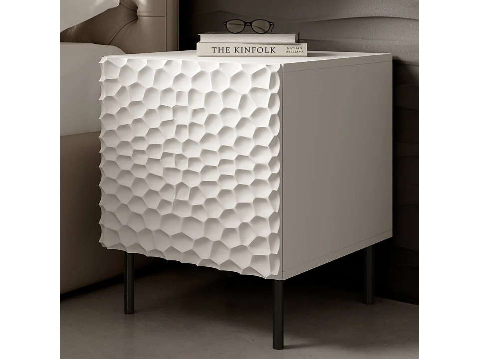 Comodino design Sumoc bianco opaco (x2)