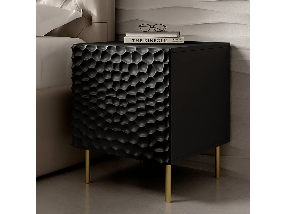 Comodino design Sumoc nero opaco (x2)