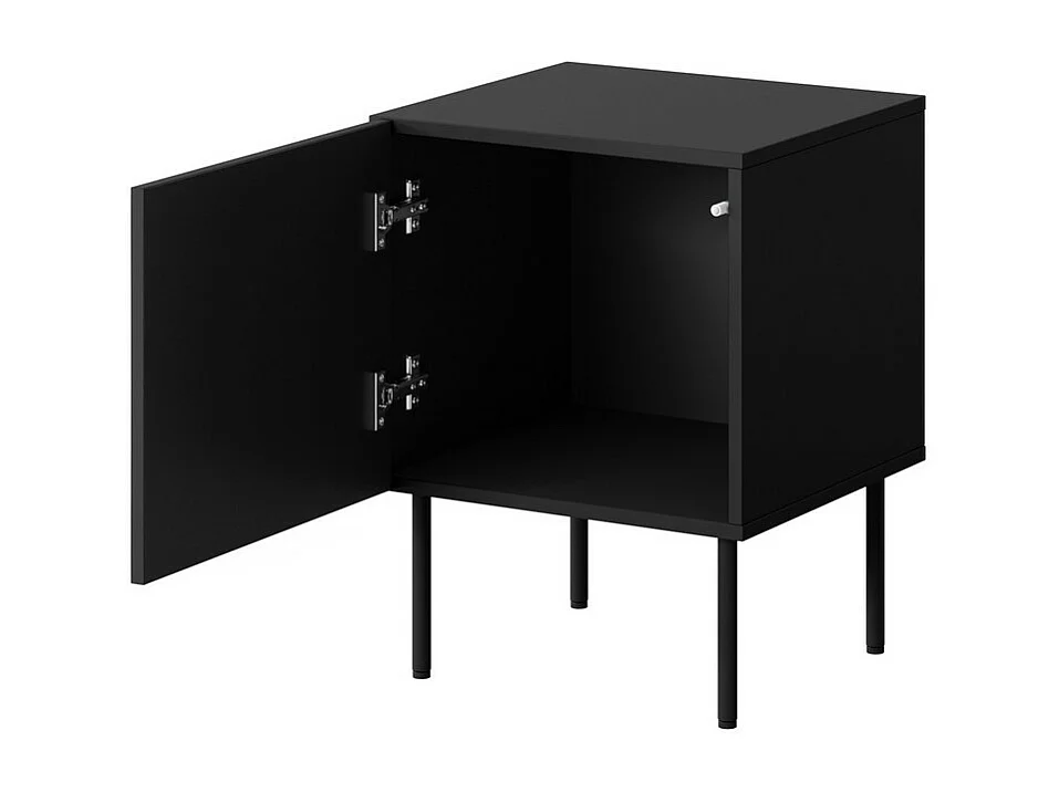 Set di 2 comodini Climb in nero opaco e rovere