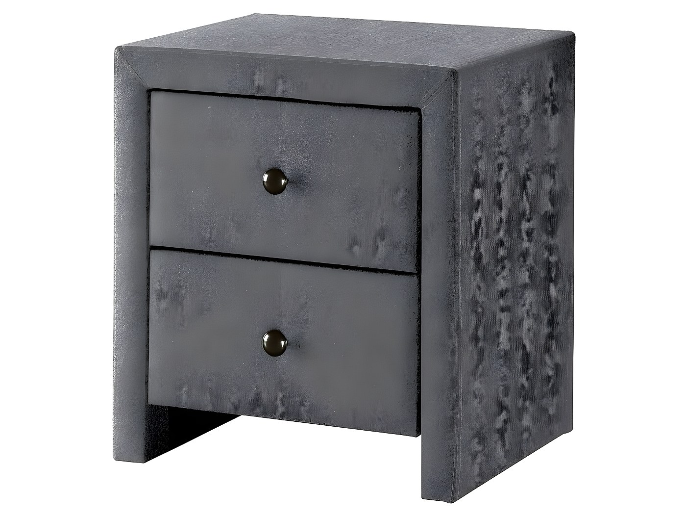 Table De Chevet Beliani SEZANNE – Velours Vert Foncé – 2 Tiroirs – NEUF