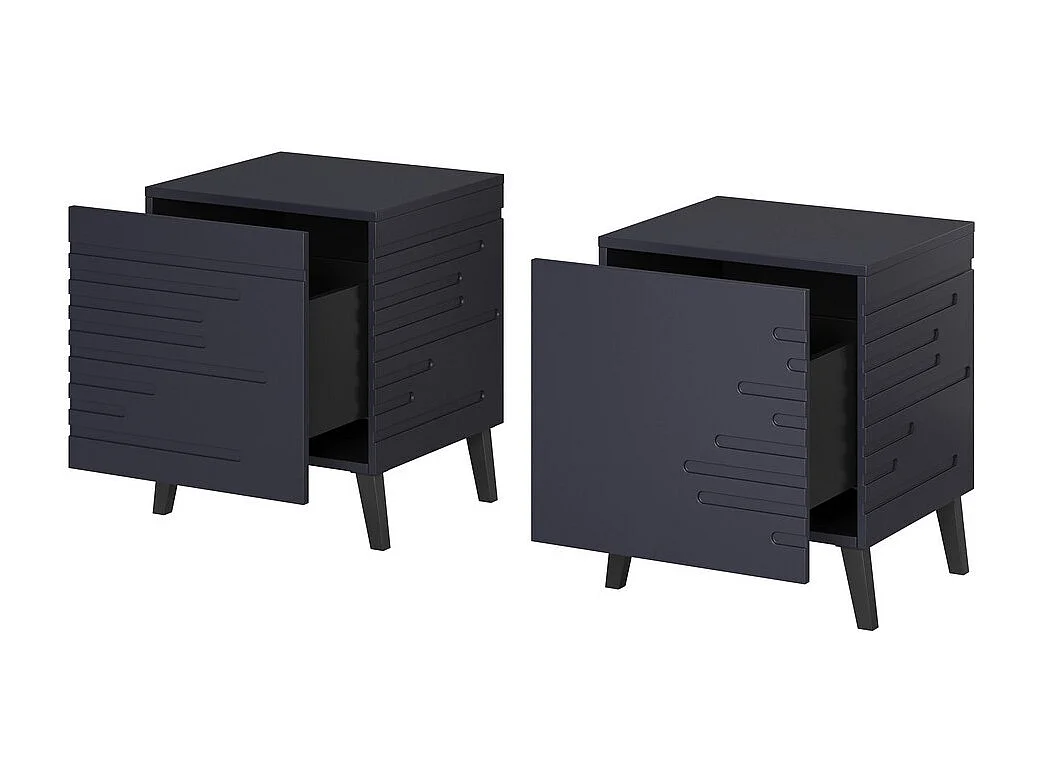 Mesilla de noche de diseño púrpura mate x2 Max