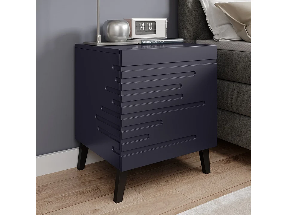 Mesilla de noche de diseño púrpura mate x2 Max