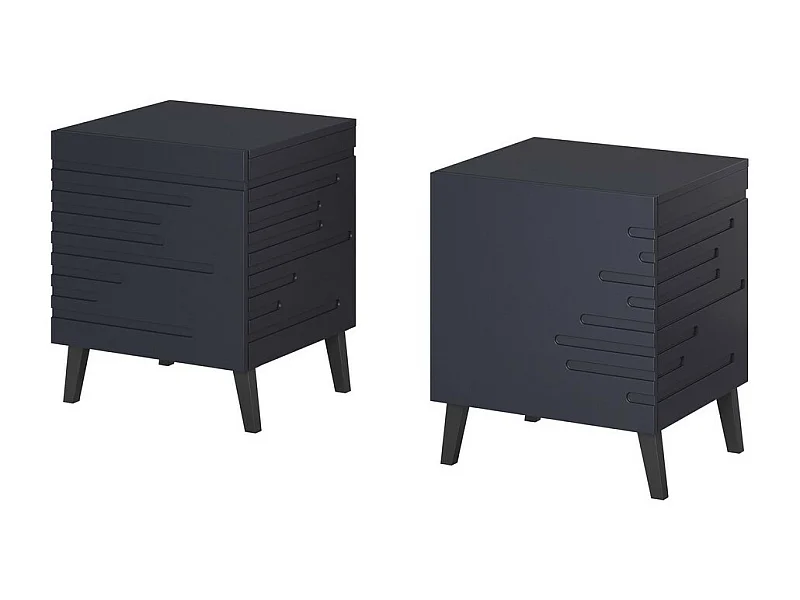 Table de chevet design violet mat x2 Max