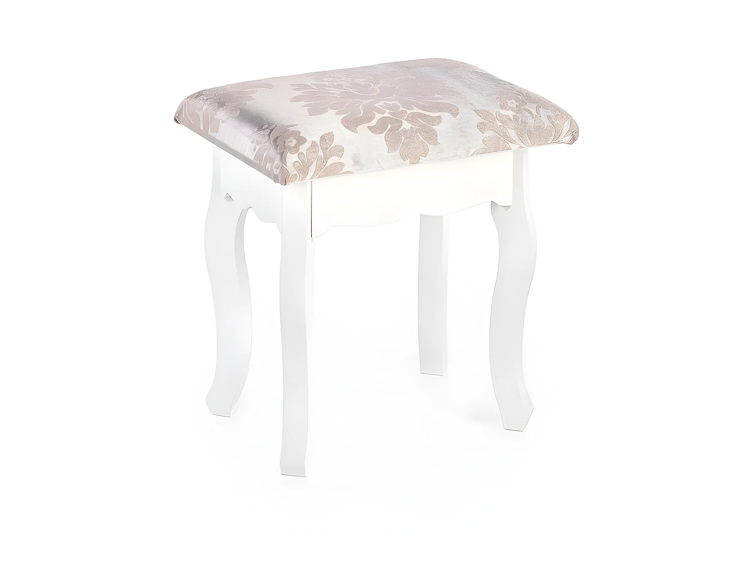 Coiffeuse design blanc laqué + miroir + banc Laki