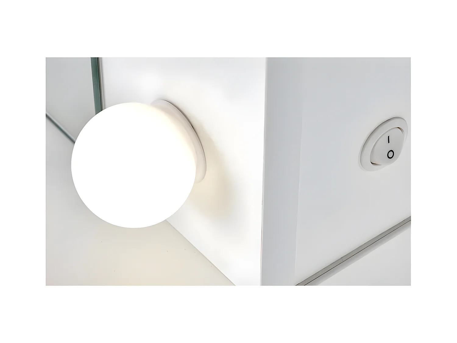 Coiffeuse design blanc à led + miroir Bromo