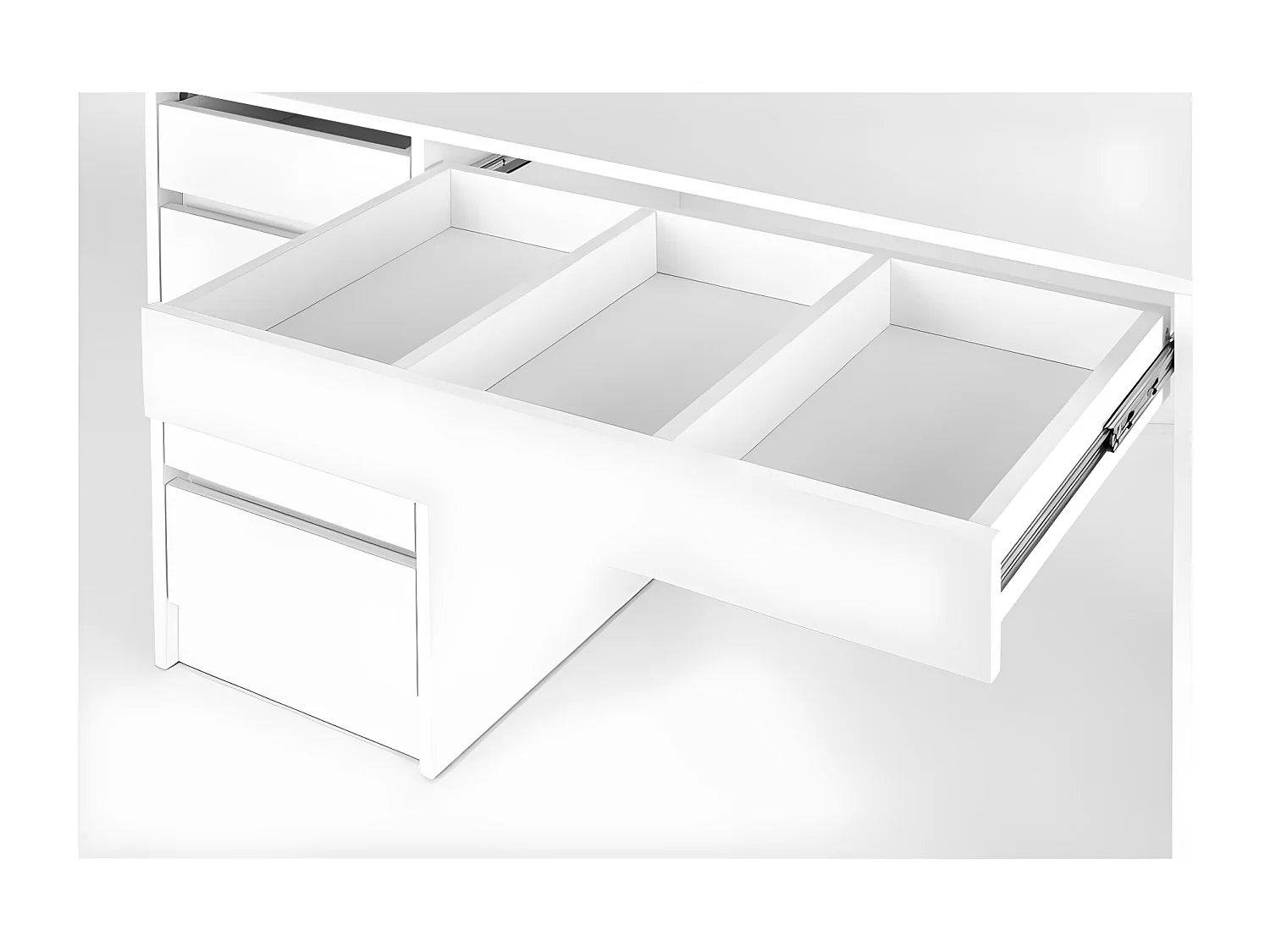 Coiffeuse design blanc à led + miroir Bromo