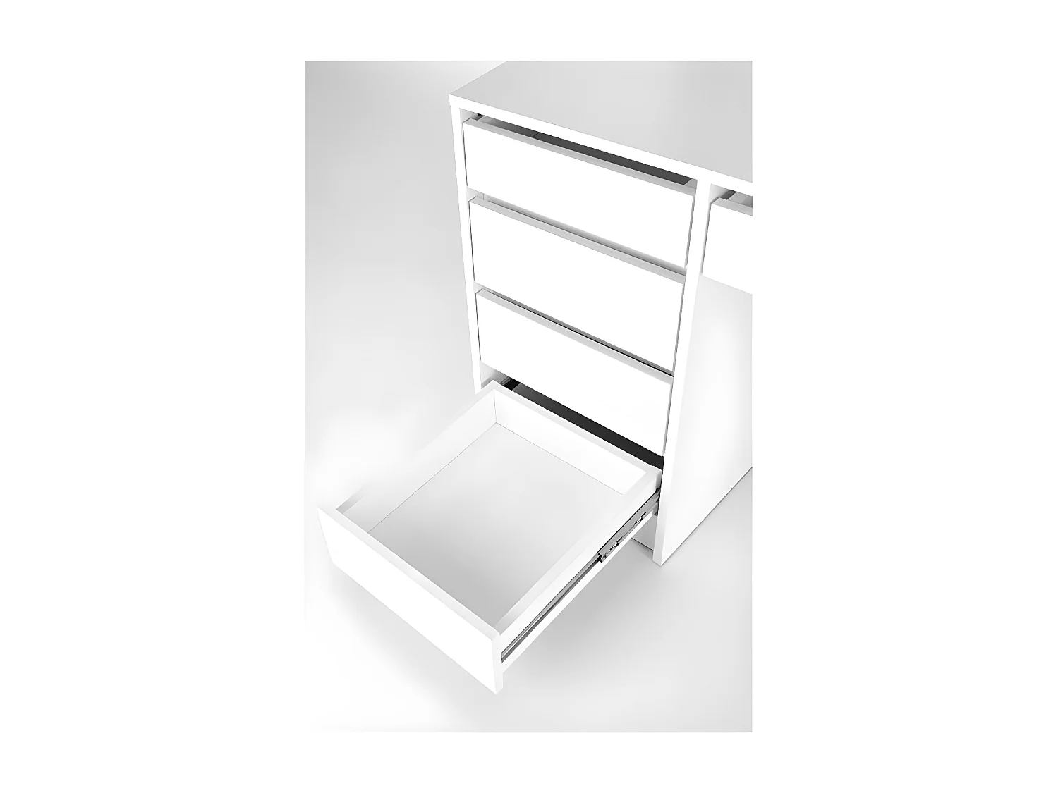 Coiffeuse design blanc à led + miroir Bromo