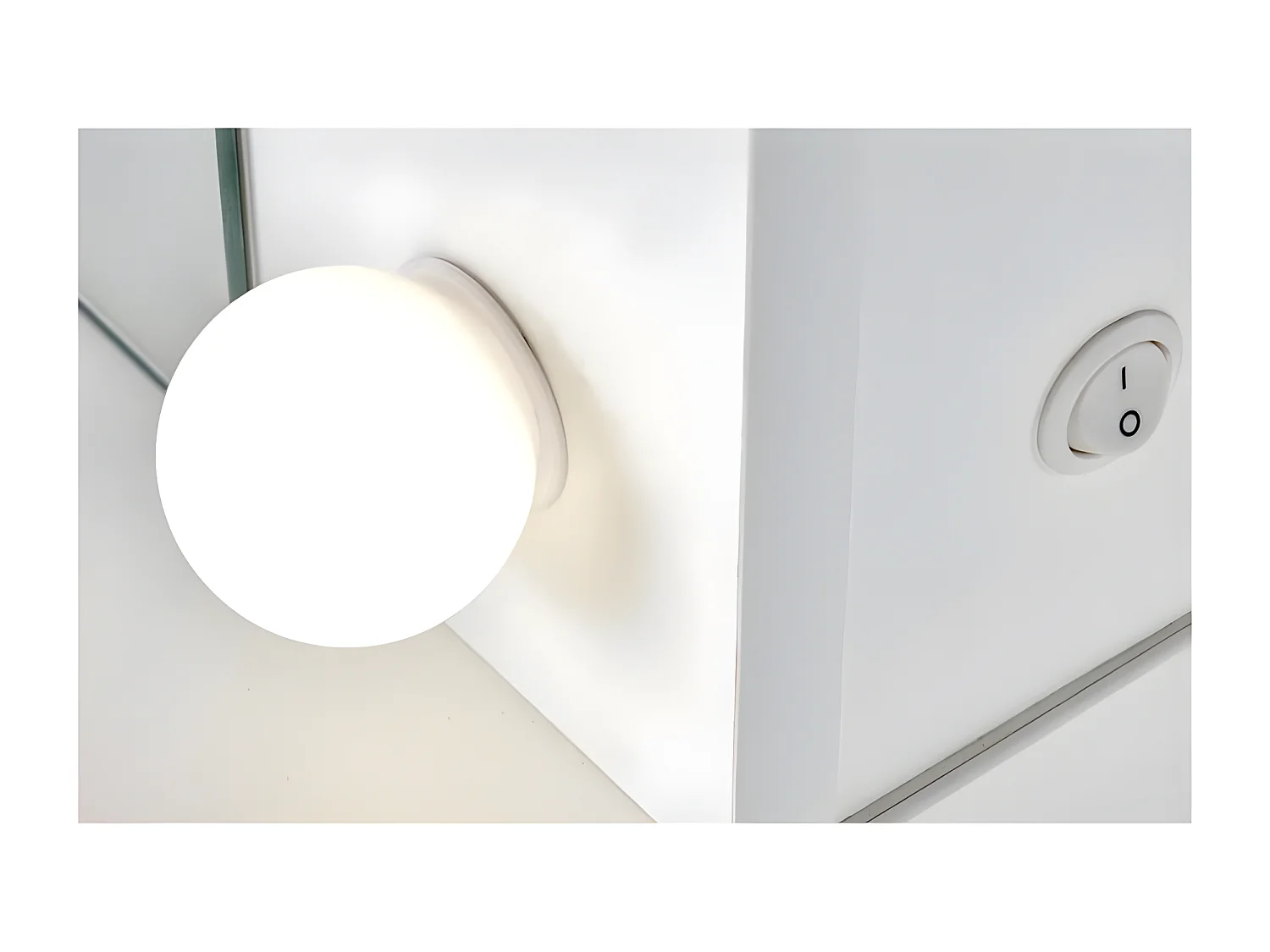 Coiffeuse design blanc à led + miroir Bromo