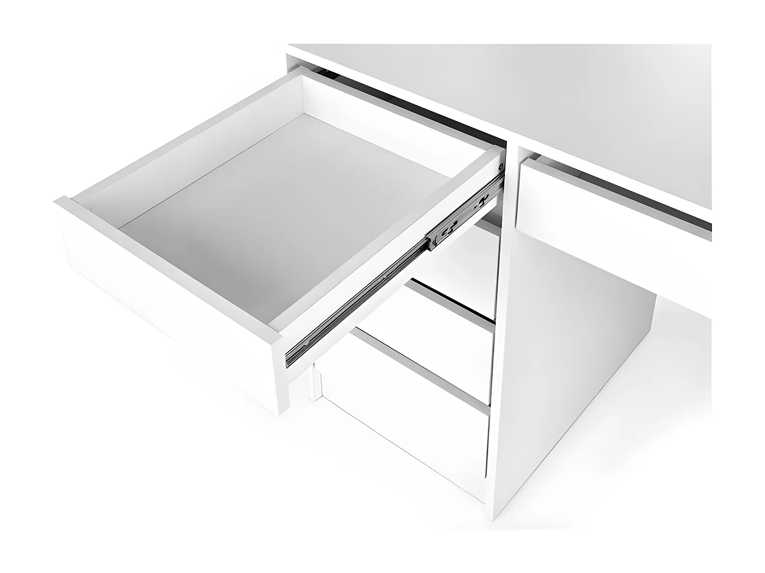 Coiffeuse design blanc à led + miroir Bromo