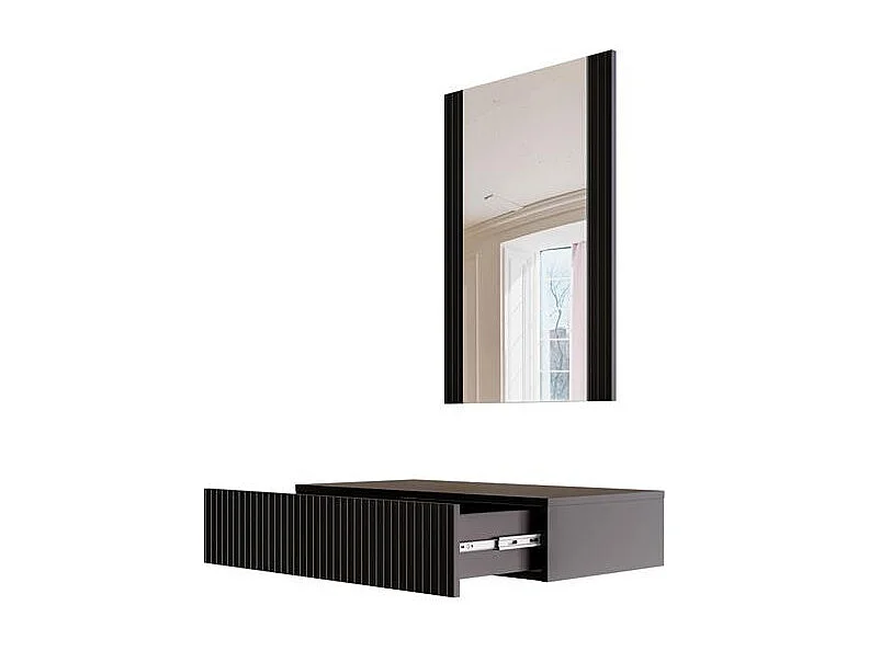 Vanity Gustave nero con specchio