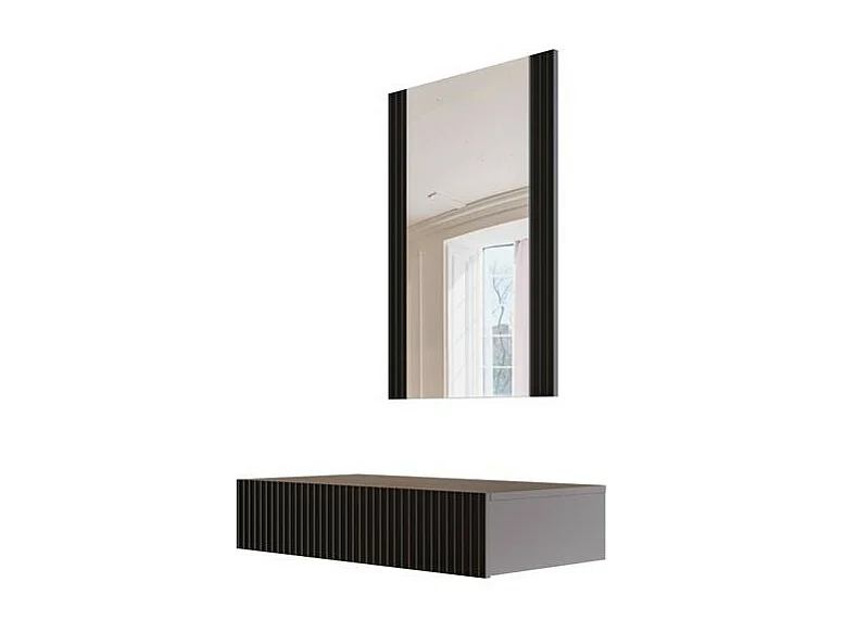 Vanity Gustave nero con specchio