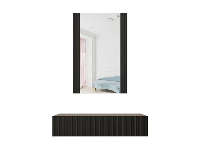 Vanity Gustave nero con specchio