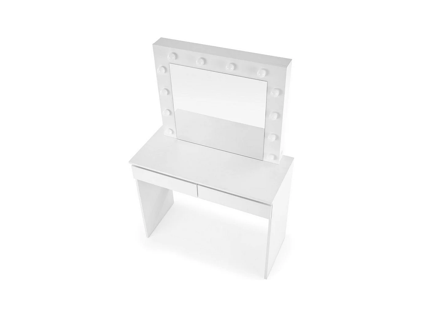 Coiffeuse blanche avec tiroirs et éclairage led STARS