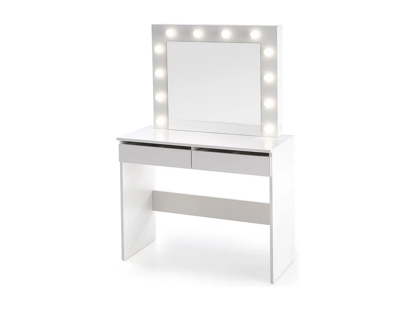 Tavolino da toilette STARS bianco con cassetti e illuminazione a led