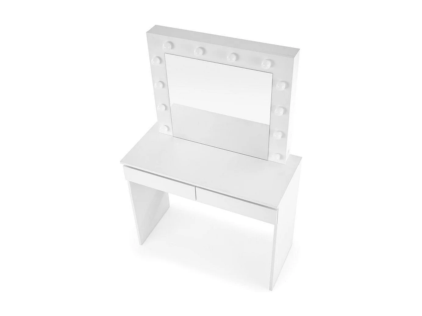Tavolino da toilette STARS bianco con cassetti e illuminazione a led