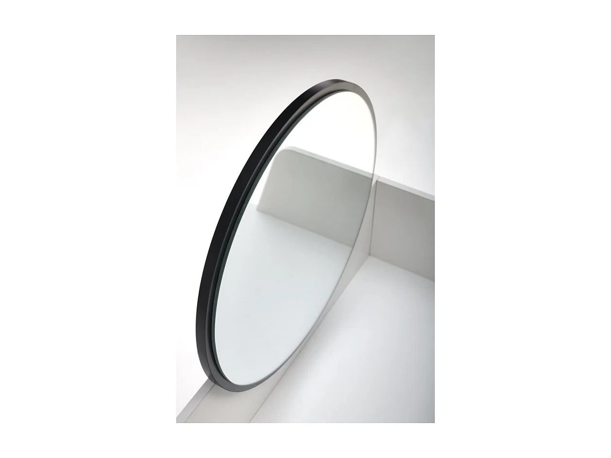 Coiffeuse design noire et blanche avec miroir et 3 tiroirs Morning