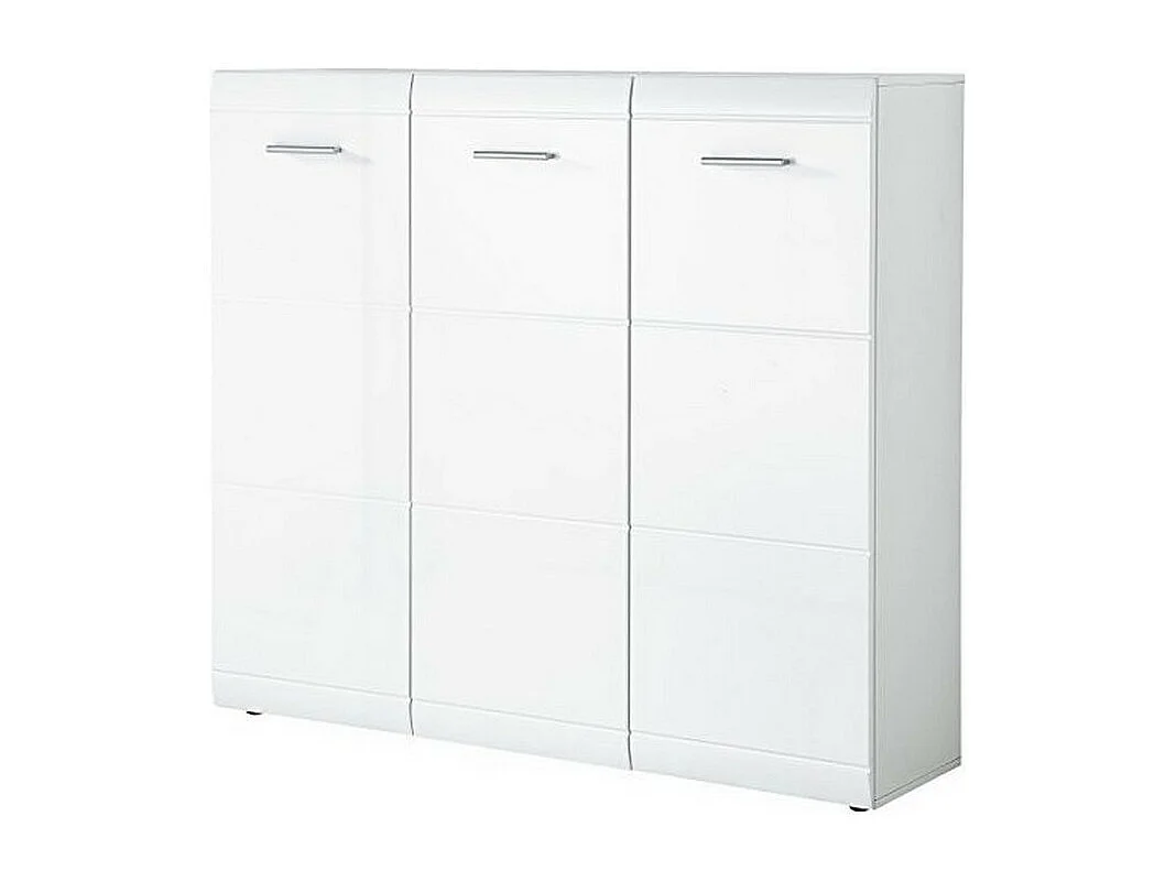 Grand meuble a chaussures blanc design Alama