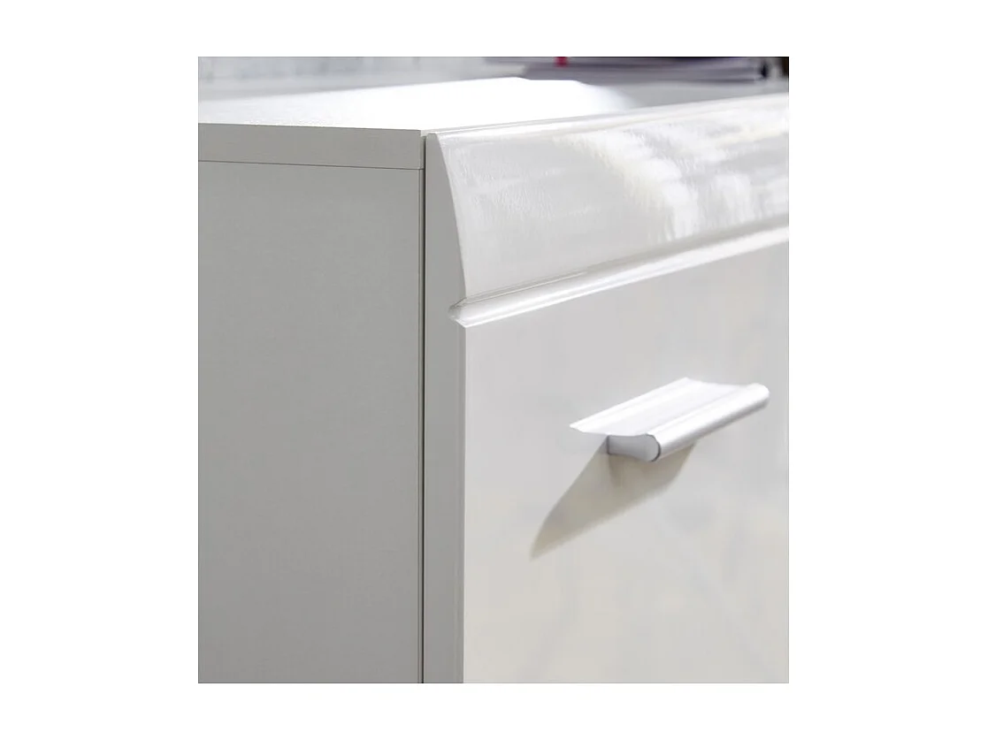 Grand meuble a chaussures blanc design Alama