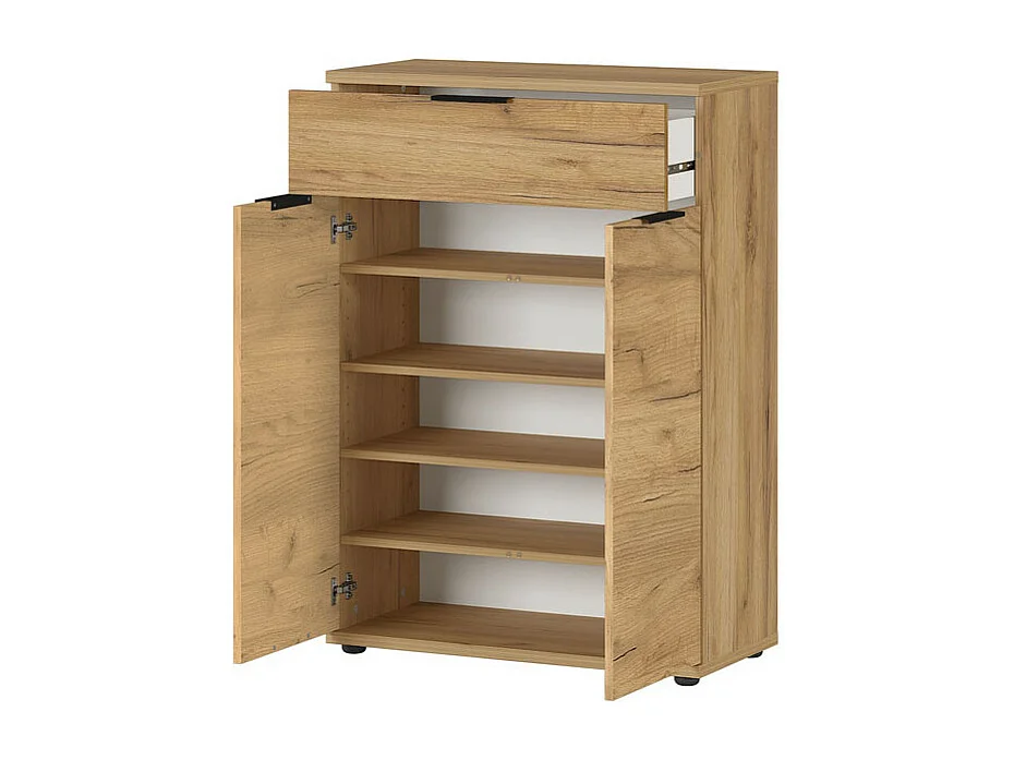 Meuble à chaussures bois 2 portes 1 tiroir TIMO