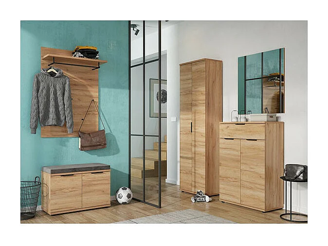 Meuble à chaussures bois 2 portes 1 tiroir TIMO