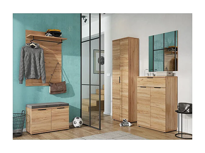Meuble à chaussures bois 2 portes 1 tiroir TIMO
