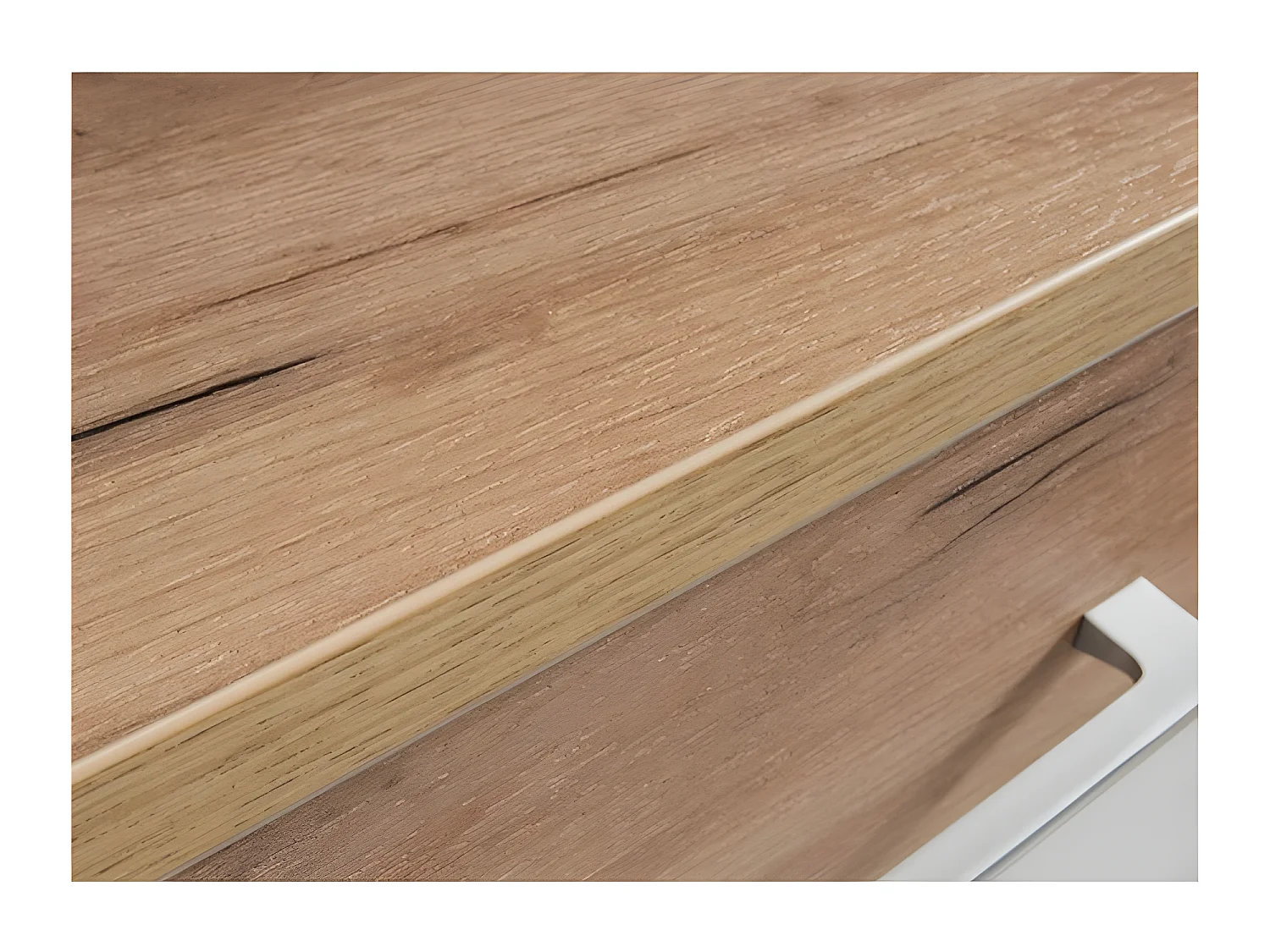 Meuble à chaussure blanc et bois Cheyenne