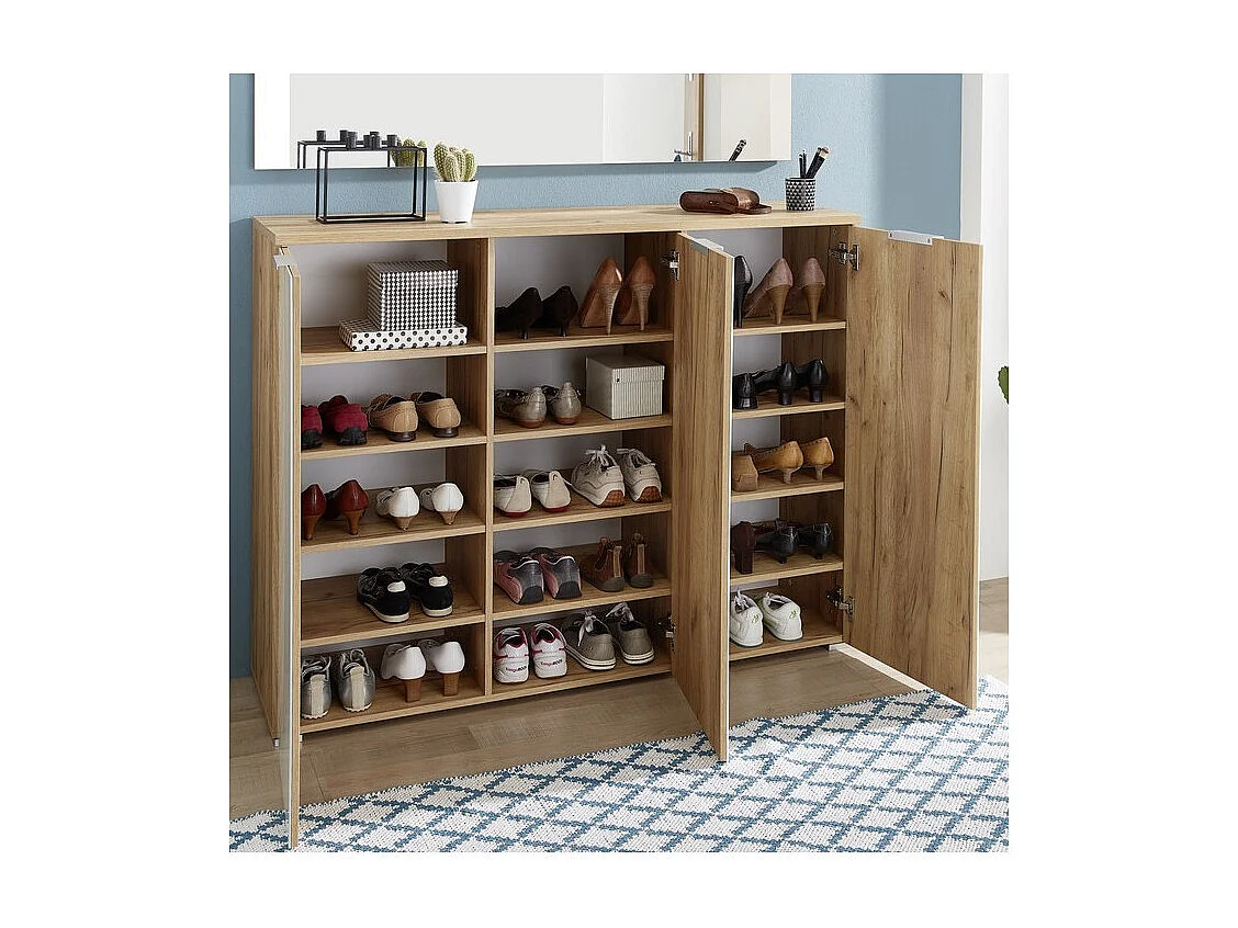 Grand meuble a chaussures scandinave 30 paires Rosvik