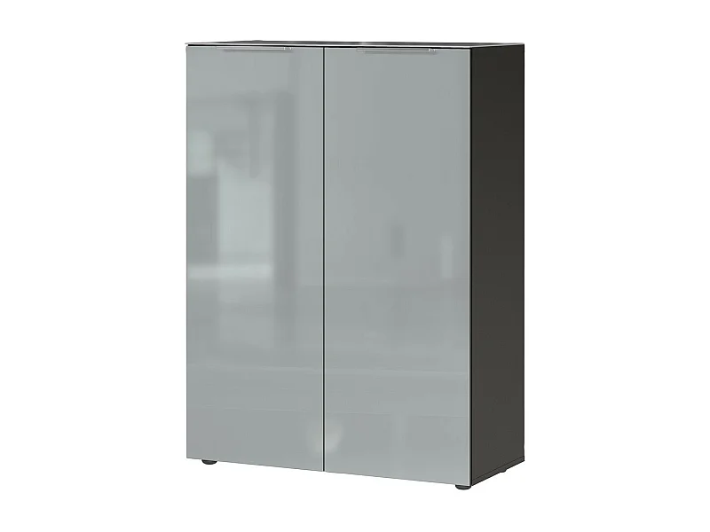 Scarpiera a 5 ripiani in vetro grigio Artom