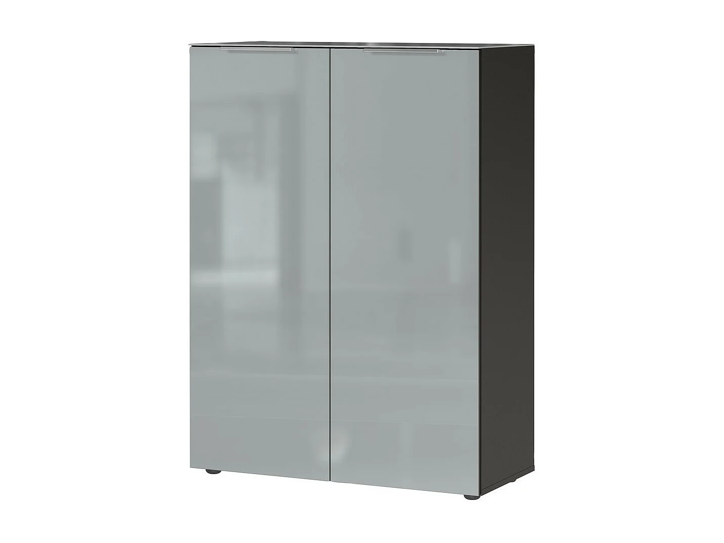 Scarpiera a 5 ripiani in vetro grigio Artom