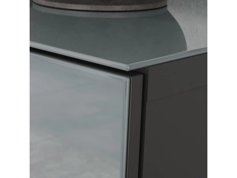 Scarpiera a 5 ripiani in vetro grigio Artom