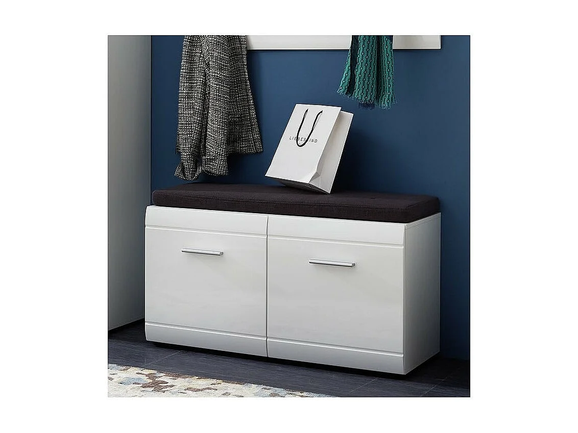 Banc a chaussures blanc design Alama -