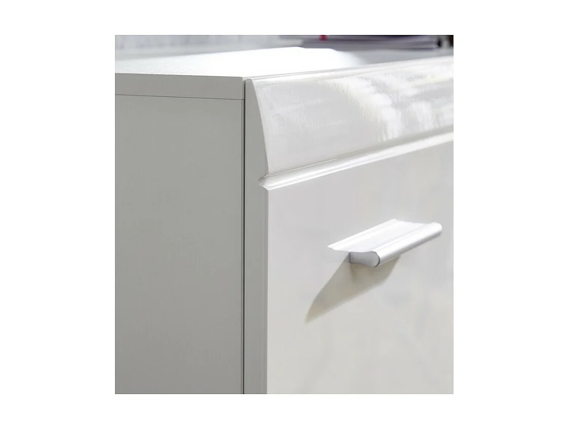 Meuble a chaussures blanc brillant 24 paires Alama