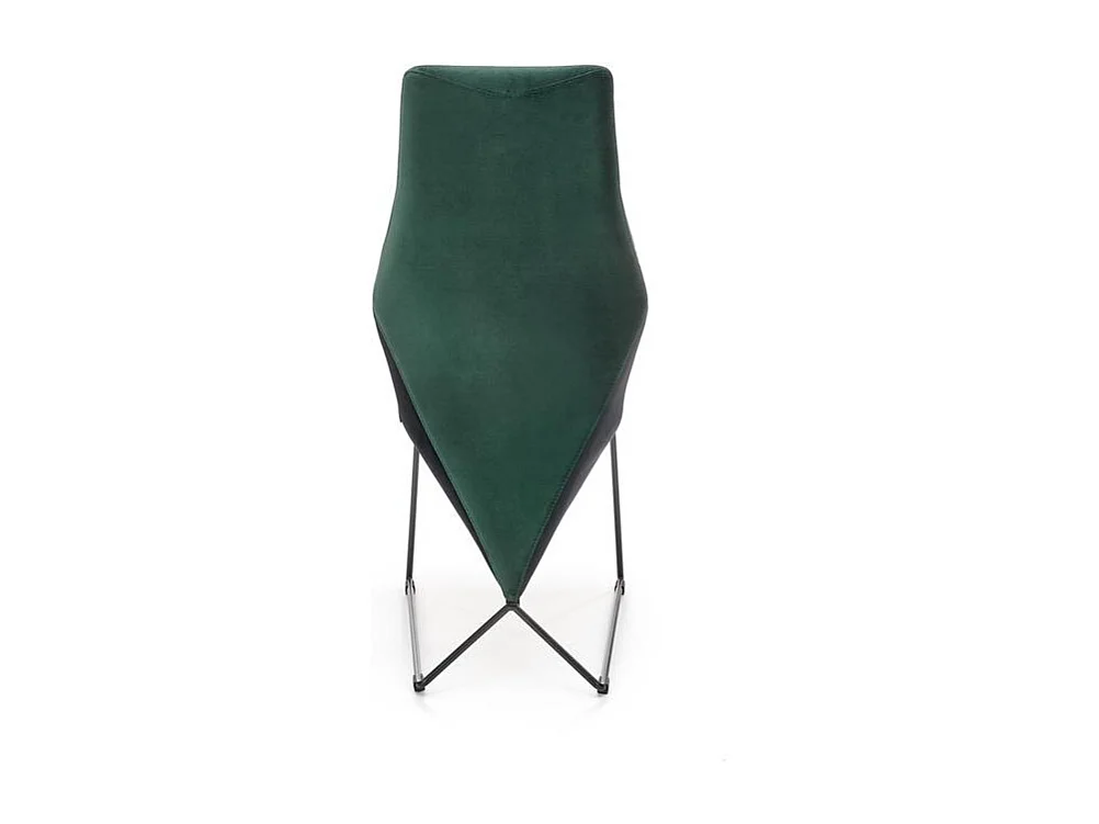 Silla de comedor Anouk de terciopelo verde