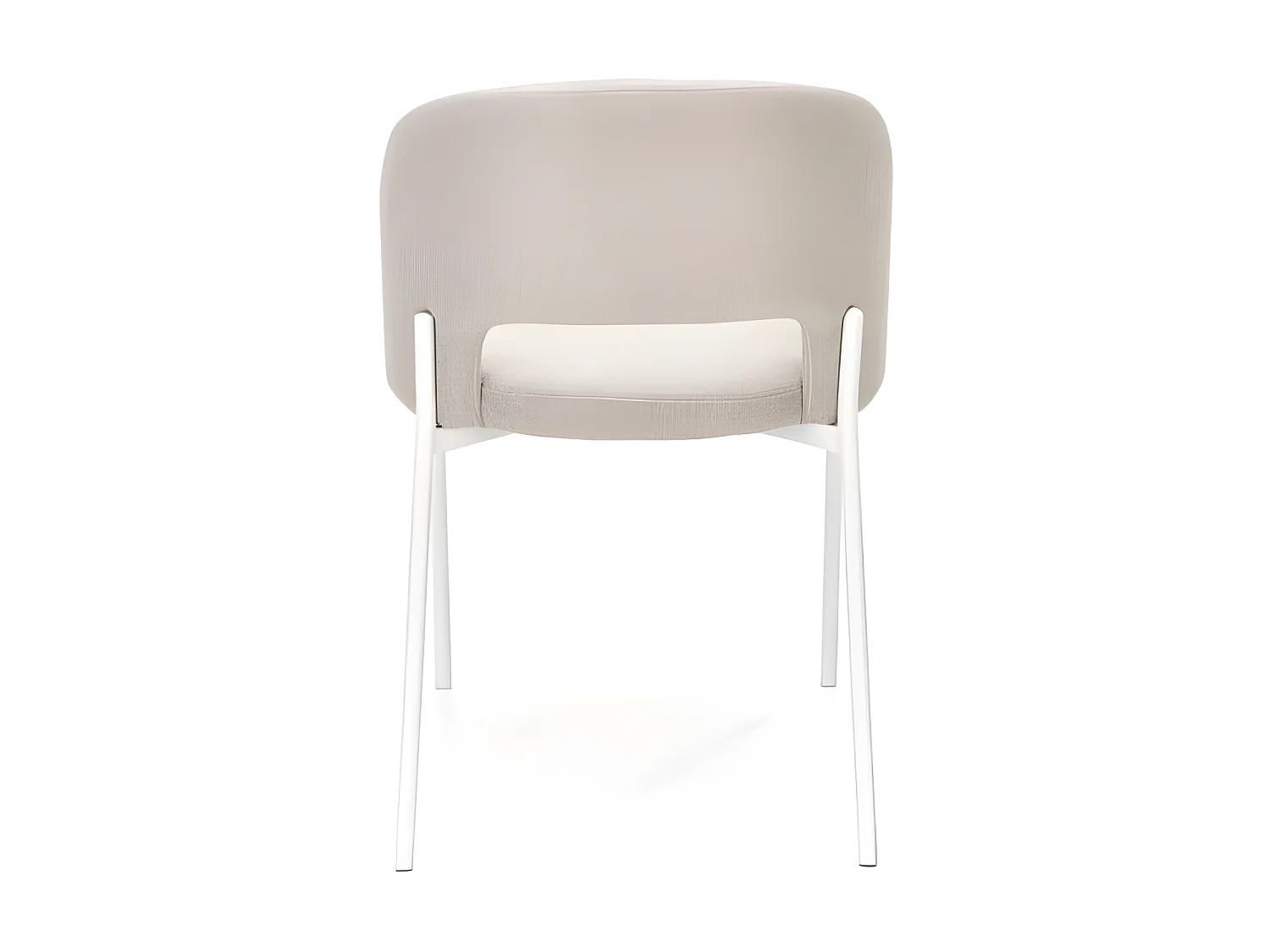 Chaise design en tissu beige Puffin