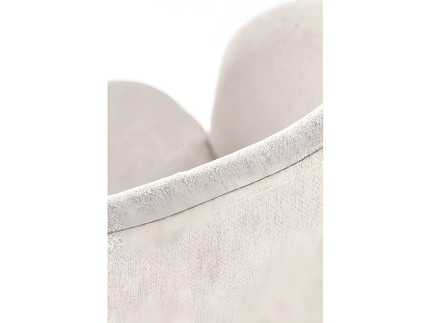 Chaise design en tissu beige Puffin