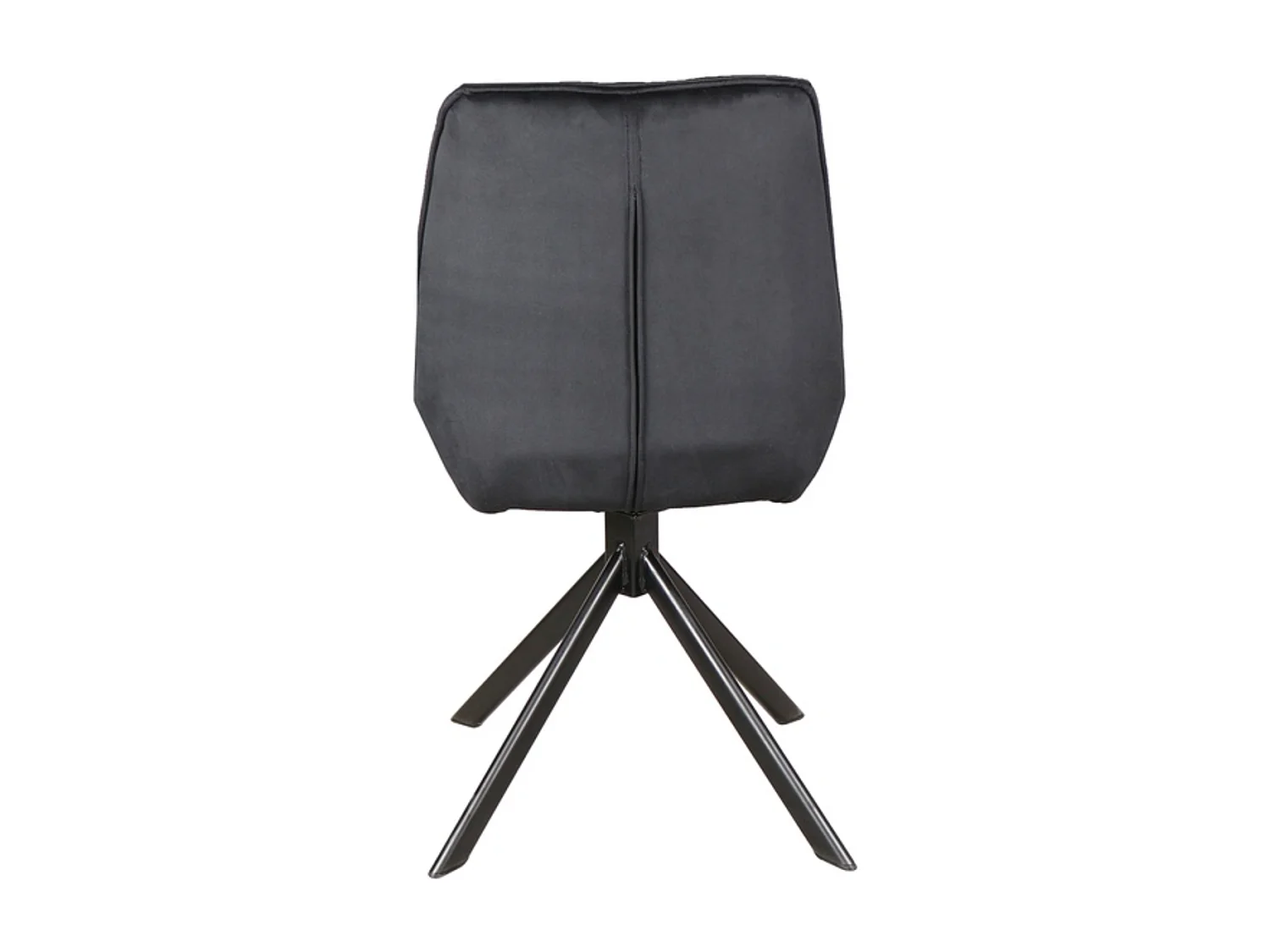 Chaise pivotante velours & métal noir Zolo