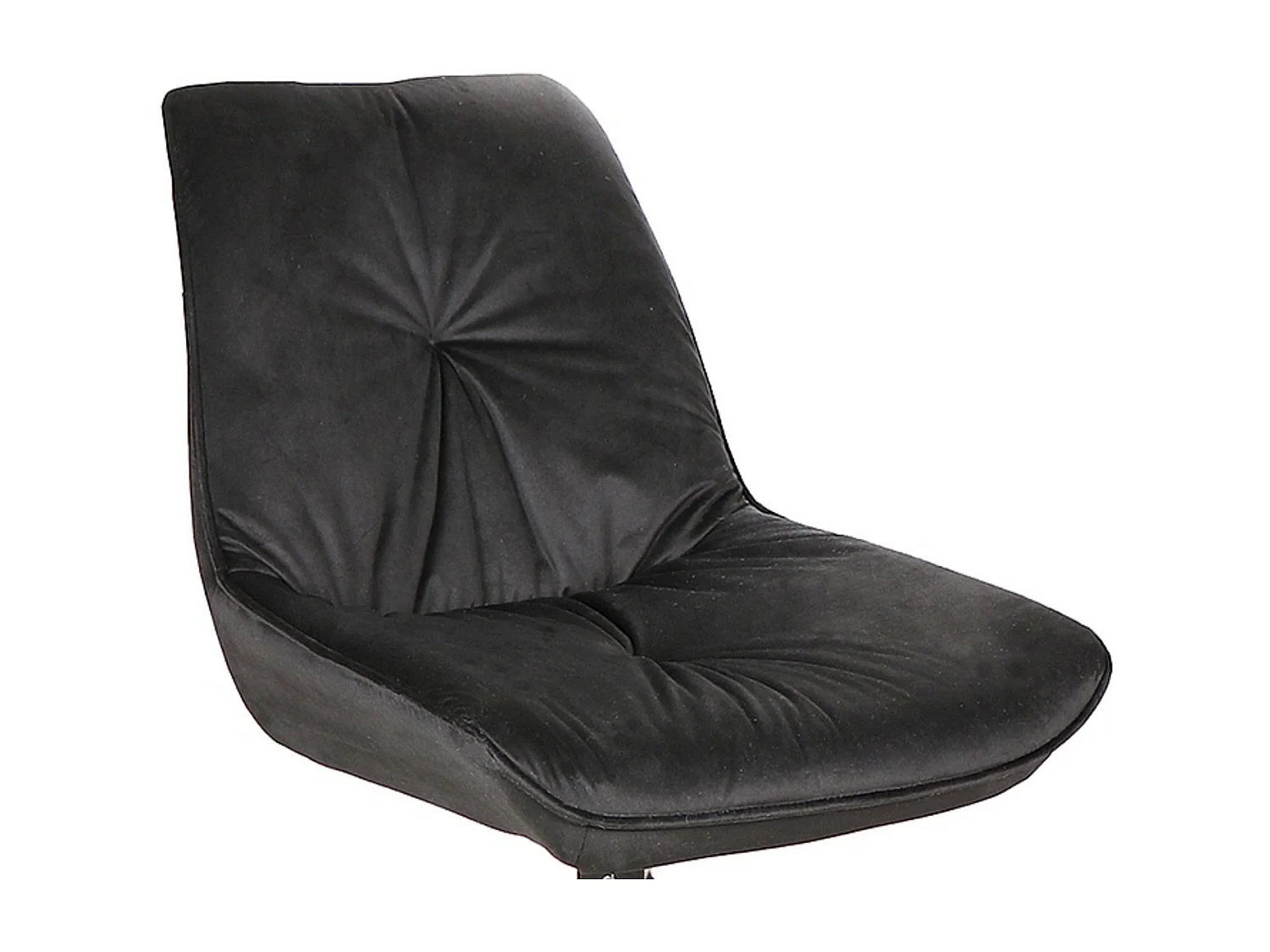 Chaise pivotante velours & métal noir Zolo