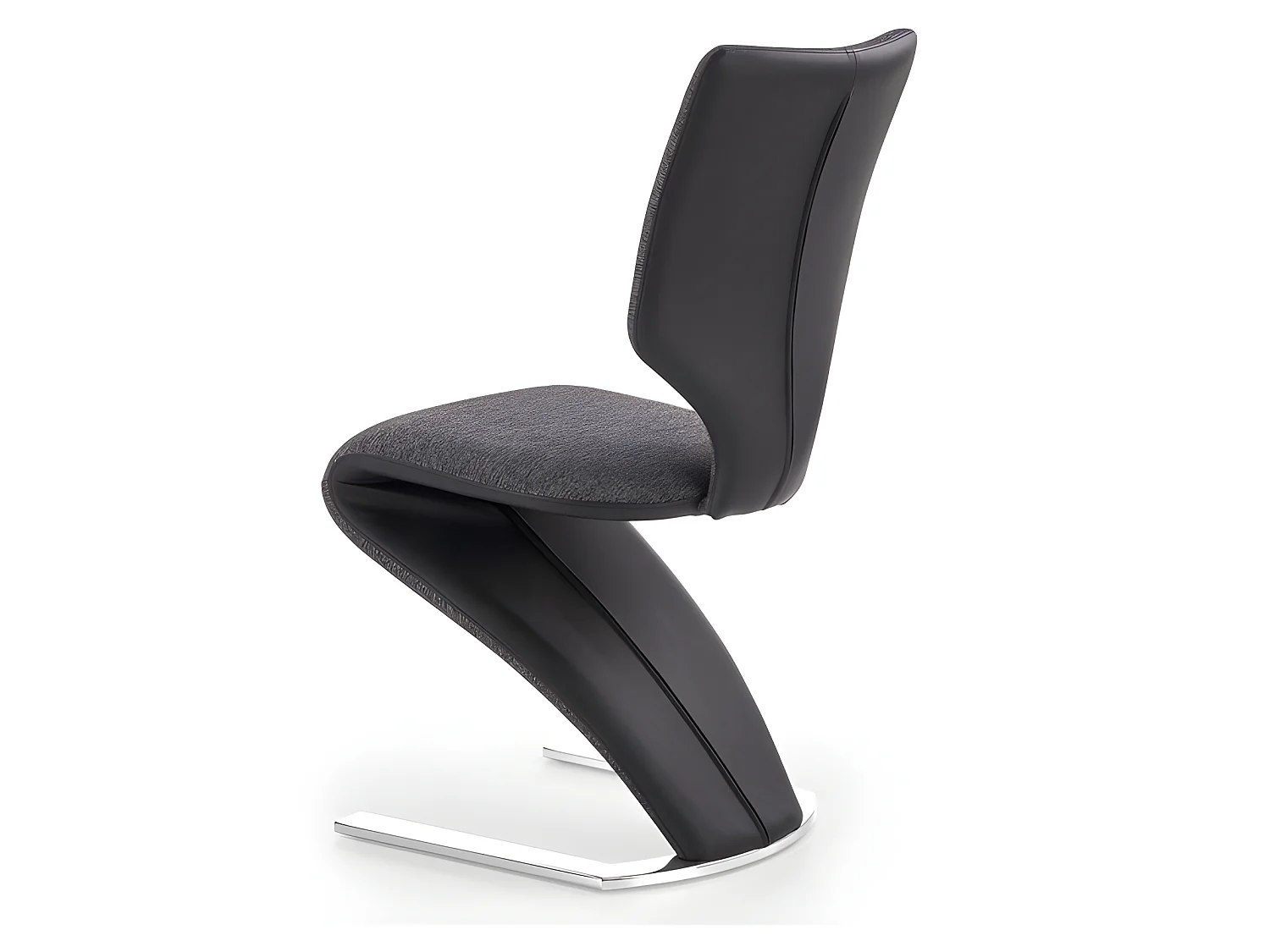 Chaise design grise et noire forme Z Mao
