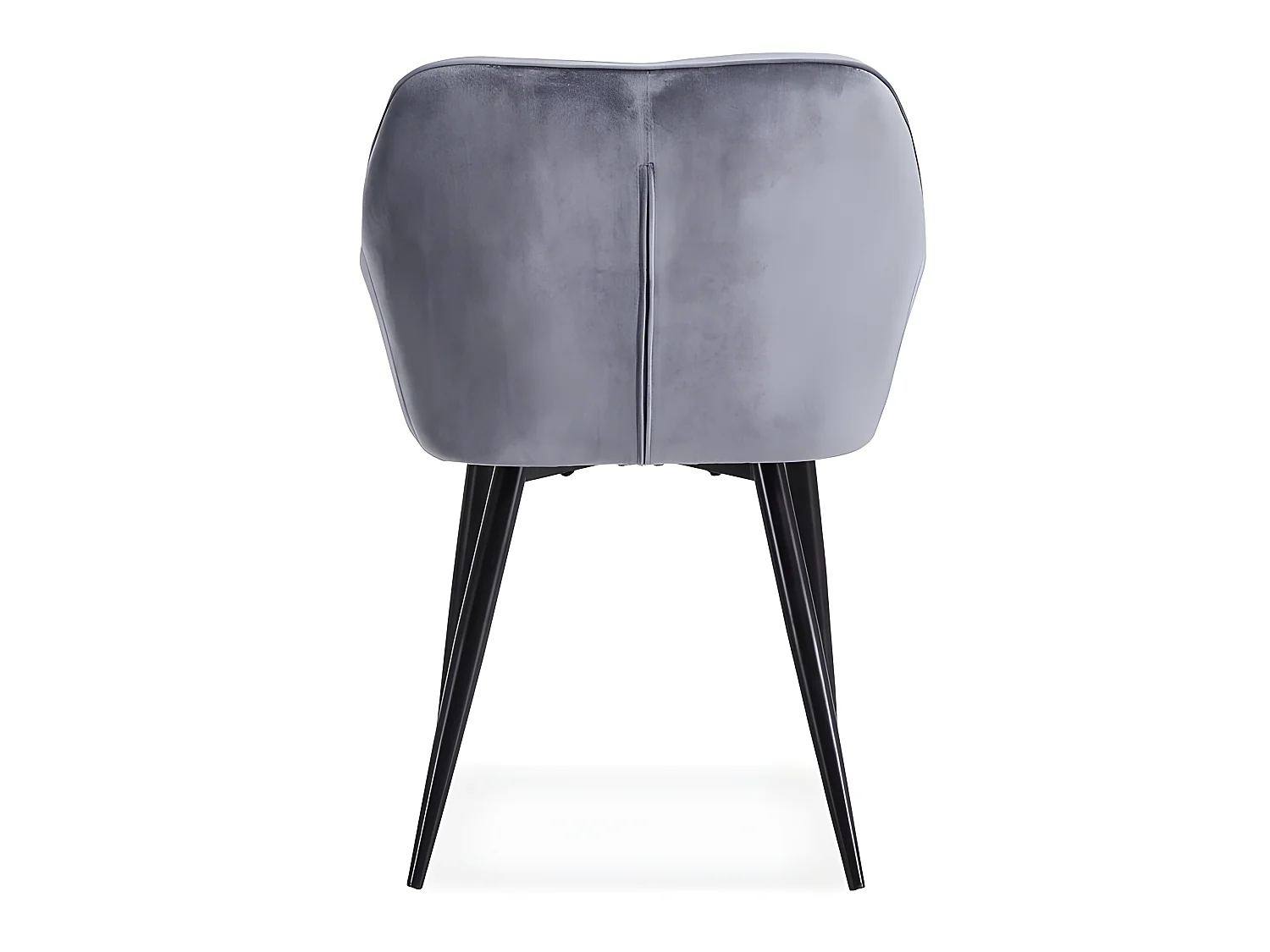 Chaise de salle à manger capitonnée velours gris Gordon