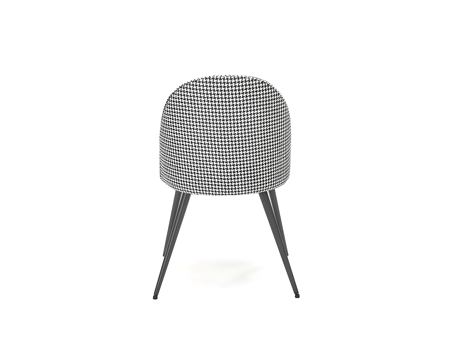 Sedia Coril in pied-de-poule bianco e nero
