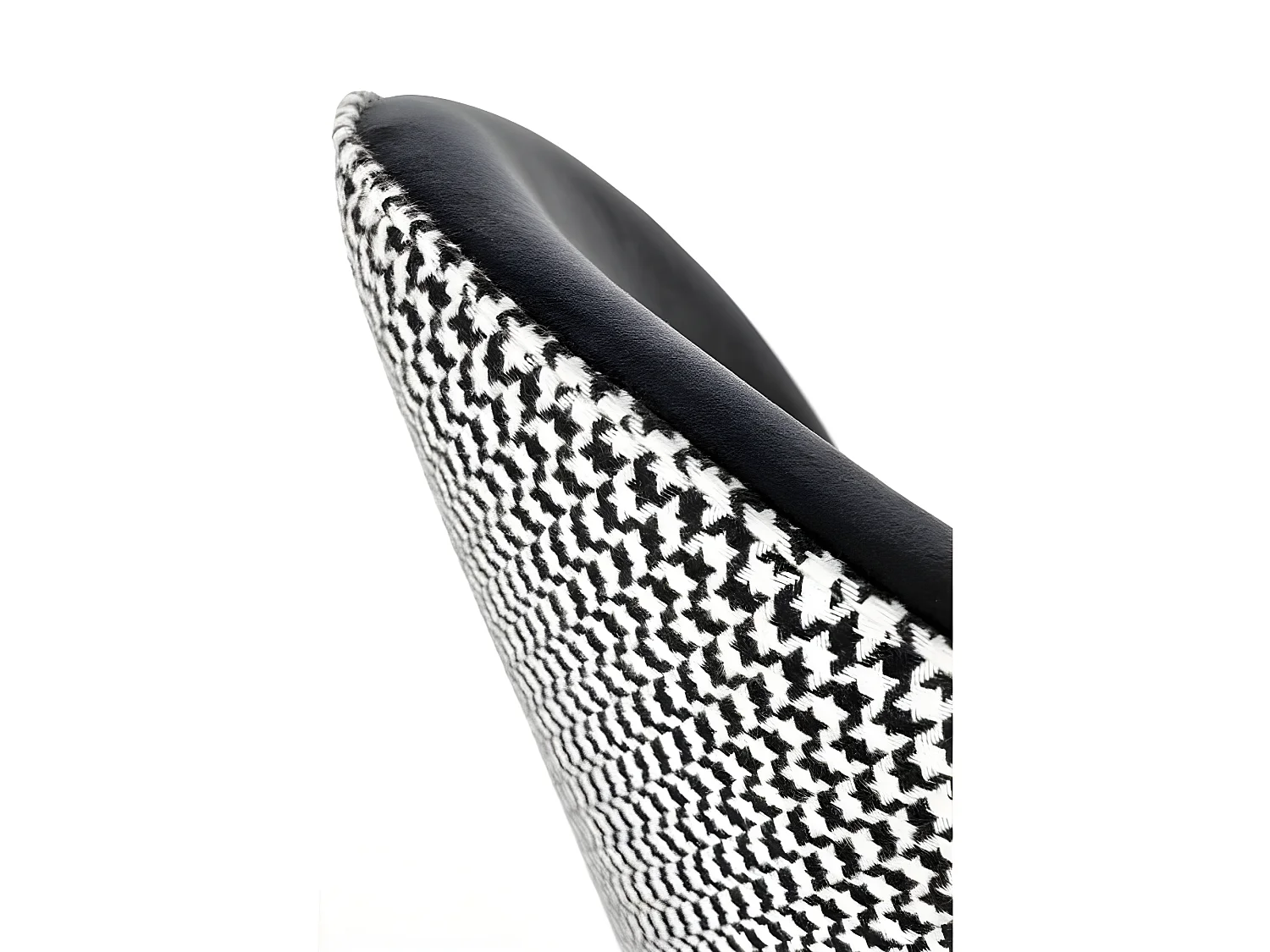 Sedia Coril in pied-de-poule bianco e nero